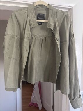 Sanctuary Military-Style Olive Utility Jacket